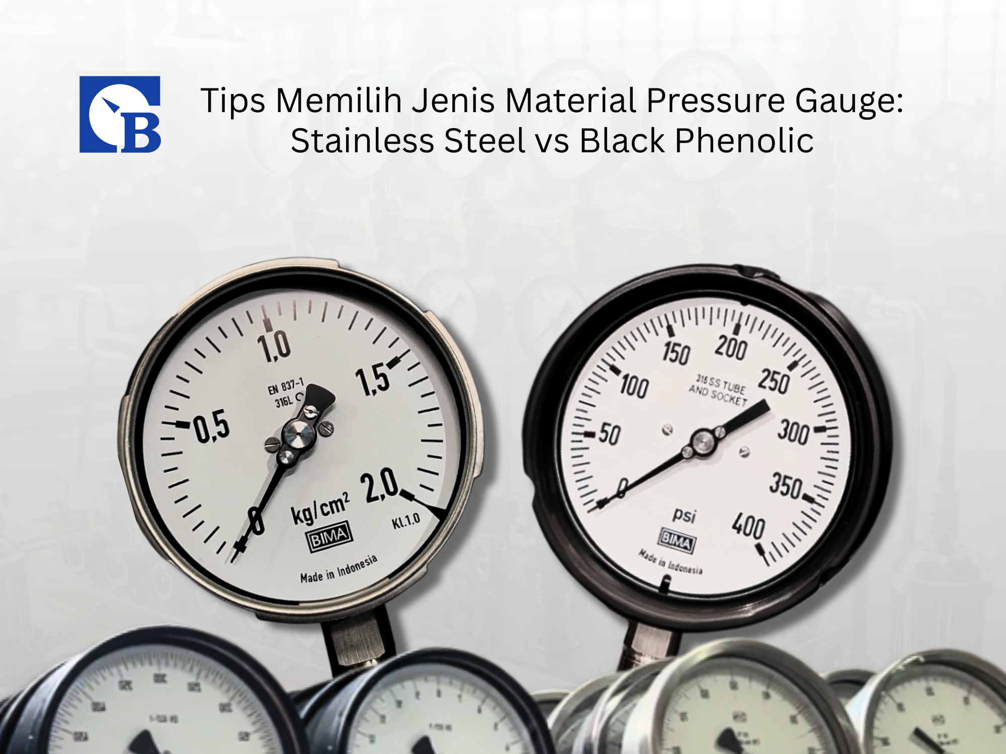 Tips Memilih Jenis Material Pressure Gauge Stainless Steel vs Black Phenolic